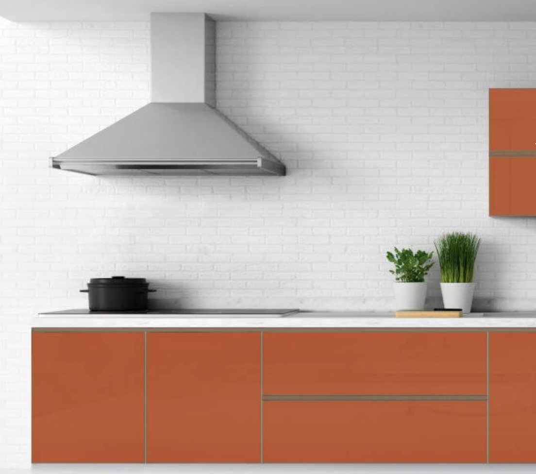 Classis Series Pop  Fusion Orange 10.5 ft x 8.3 ft (3210x2550 mm) Laquered Glass - 4 mm| Image 1