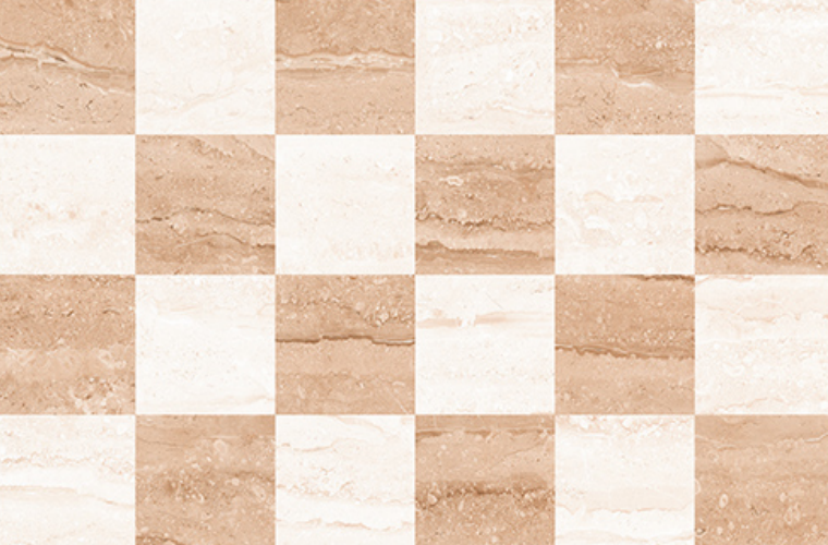 TL 02423 C Highlighter Earth Brown & Cream 18 x 12 inch Glossy Finish Ceramic Wall Tile - 7 mm | Image 01