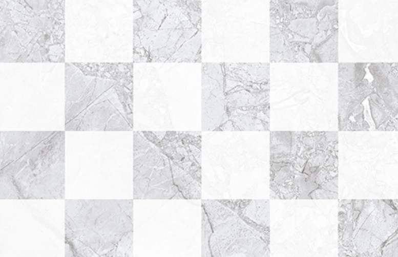 TL 02424 C Highlighter 2 Light Grey & White 18 x 12 inch Glossy Finish Ceramic Wall Tile - 7 mm | Image 01