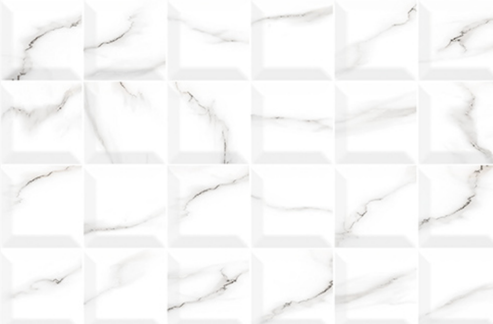 TL 02431 C Light Crystal White 18 x 12 inch Glossy Finish Ceramic Wall Tile - 7 mm | Image 01