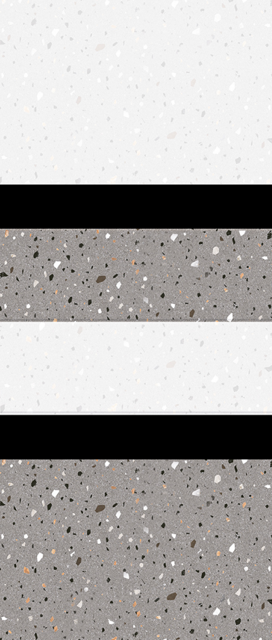 TL 02432 D Highlighter 2 Terrazzo White 18 x 12 inch Glossy Finish Ceramic Wall Tile - 7 mm | Image 02