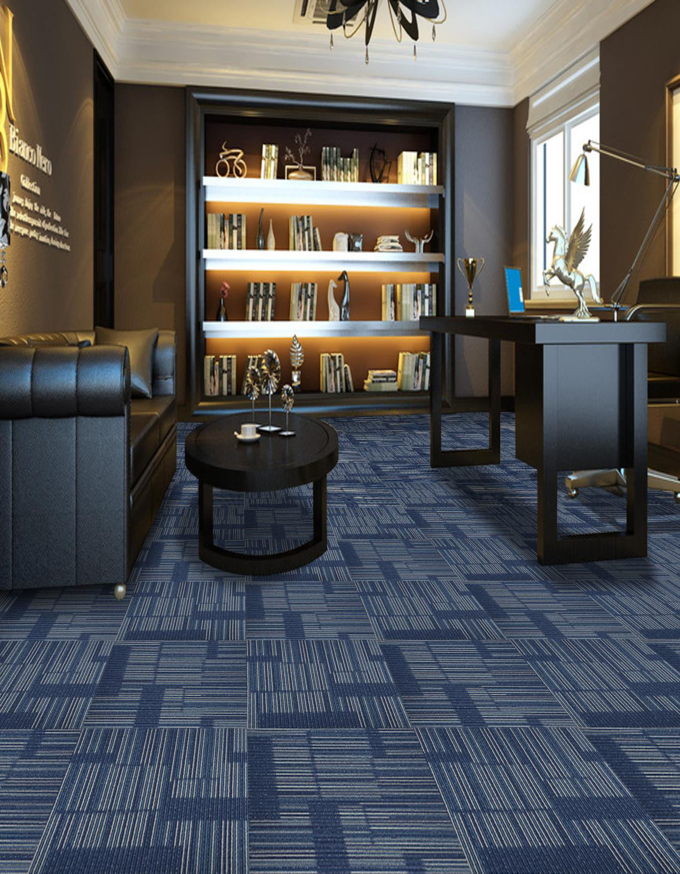 A close-up of aAP 01 Lavender Blue 500x500 Appeal Series Modular Carpet Tile 6 mm  with a  finish available at Material Depot in Bangalore