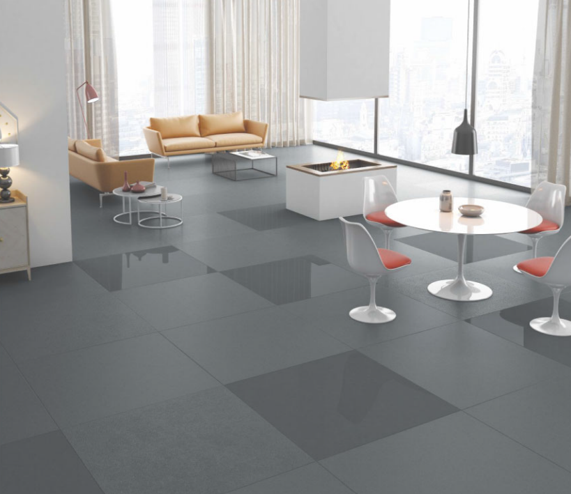 Rock Gris 600x600 mm Rustic Finish Full Body Vitrified Floor Tile | Image 02