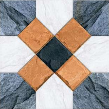 TL 00527 Brown & Blue 12 x 12 Inch Matte Finish Anti Skid Parking Vitrified Floor Tile - 9 mm| Image 1