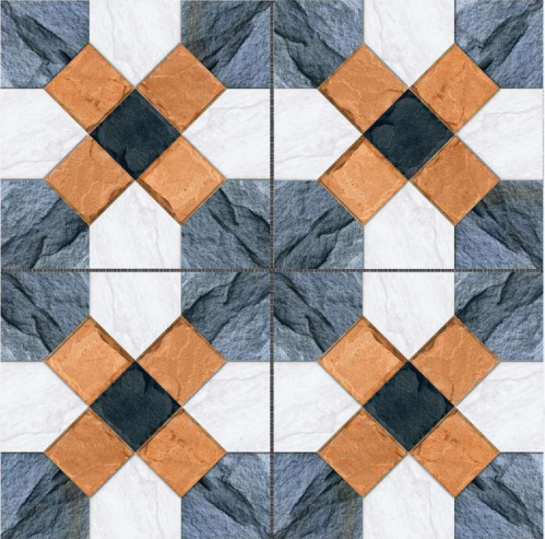 TL 00527 Brown & Blue 12 x 12 Inch Matte Finish Anti Skid Parking Vitrified Floor Tile - 9 mm| Image 2