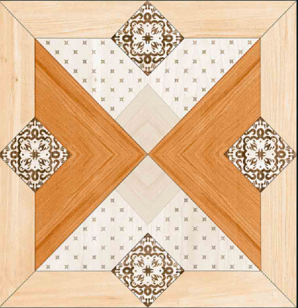 TL 00553 Cream & Brown 2 ft x 2 ft Matte Finish Porcelain Floor & Wall Tile - 9.5 mm| Image 1