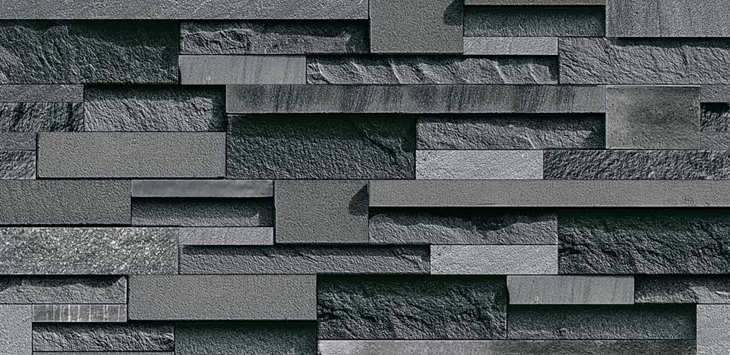 TL 02251 Stonish Black 24 x 12 inch Elevation Wall Tile - 8 mm| Image 1