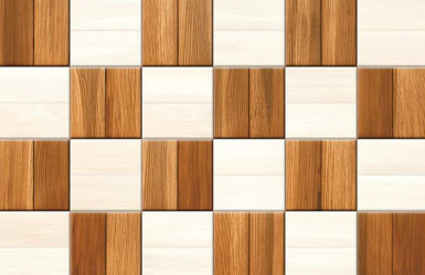 TL 01612 B Highlighter Brown & Cream 18 x 12 inch Glossy Finish Ceramic Wall Tile - 6 mm | Image 01