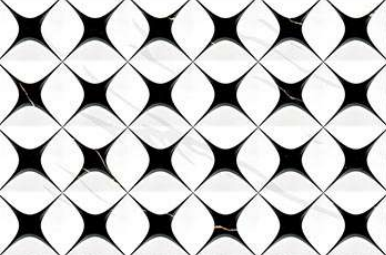 TL 01619 A Highlighter White & Black 18 x 12 inch Glossy Finish Ceramic Wall Tile - 6 mm | Image 01