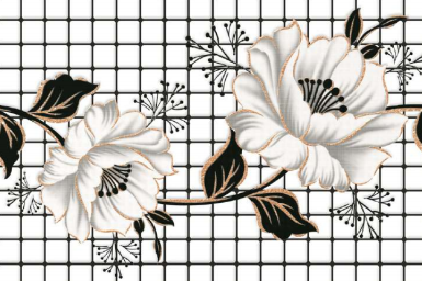 TL 01627 B Highlighter Floral White 18 x 12 inch Glossy Finish Ceramic Wall Tile - 6 mm | Image 01