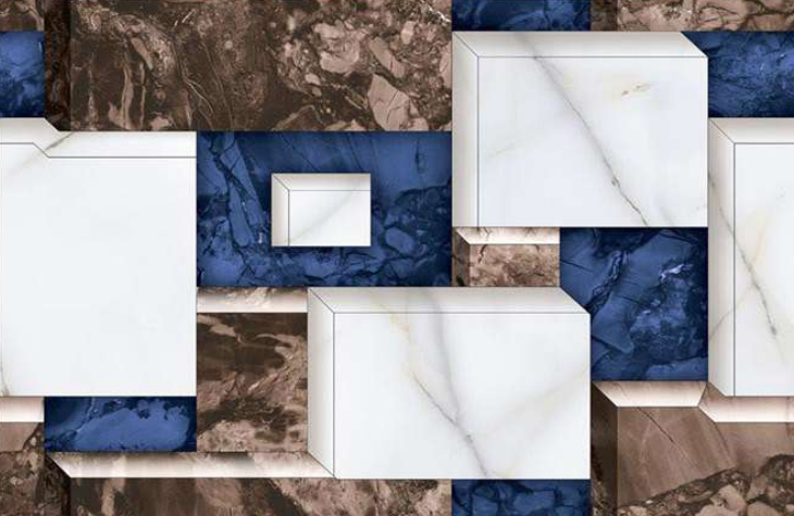 TL 01659 Blue & White 18 x 12 inch Glossy Finish Ceramic Wall Tile - 6 mm | Image 01