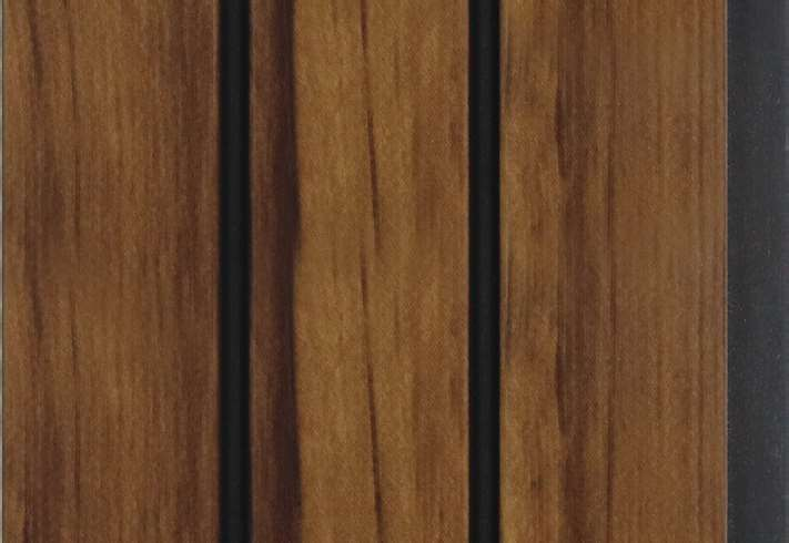 Wood Finish Brown Charcoal Louvers | 9.5 ft x 4.8 inch - 12 mm | MRL 114| Image 1