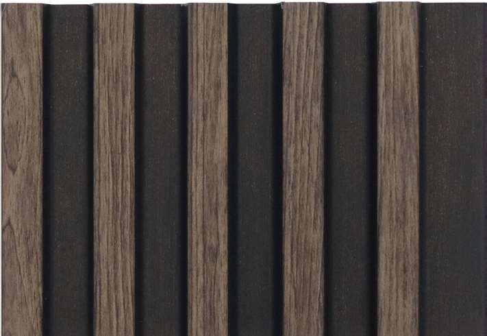 Wood Finish Wenge Charcoal Louvers | 9.5 ft x 4.8 inch - 12 mm | MRL 132| Image 1