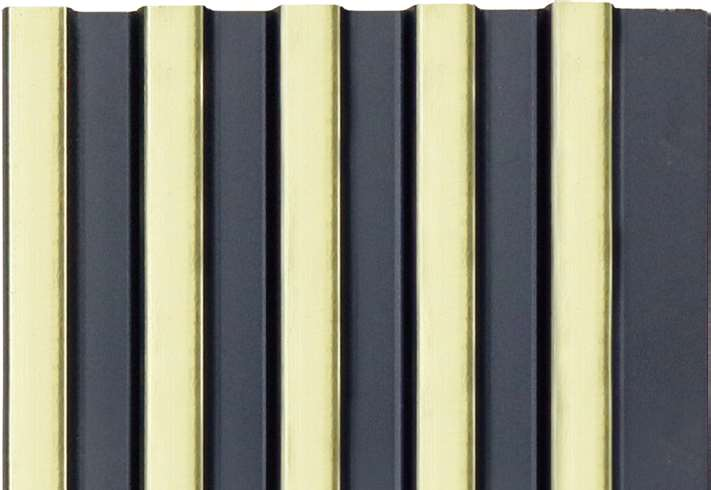 Metallic Finish Multi Color Charcoal Louvers | 9.5 ft x 4.8 inch - 12 mm | MRL 133| Image 1