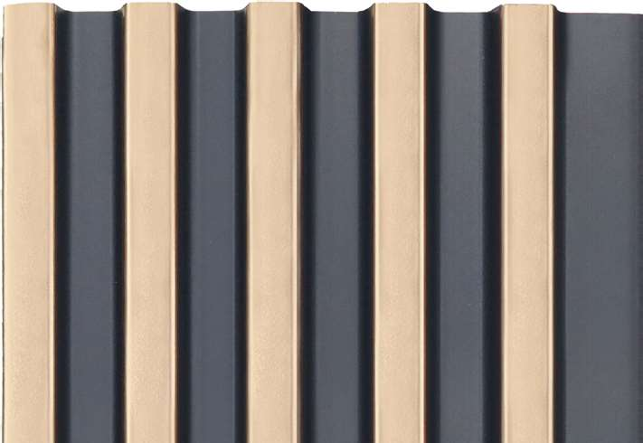 Metallic Finish Multi Color Charcoal Louvers | 9.5 ft x 4.8 inch - 12 mm | MRL 134| Image 1