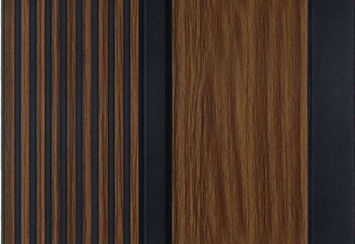 Wood Finish Brown Charcoal Louvers | 9.5 ft x 4.8 inch - 12 mm | MRL 173| Image 1