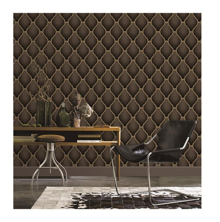 Hashi 7028 10 Meter x 21 Inches Non Woven Geometric Look Wallpaper - 57.41 Sq. Ft. Image 02