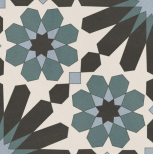 Floral Aqua Tiles Wall,Floor  Matte Multi colour | Image 1