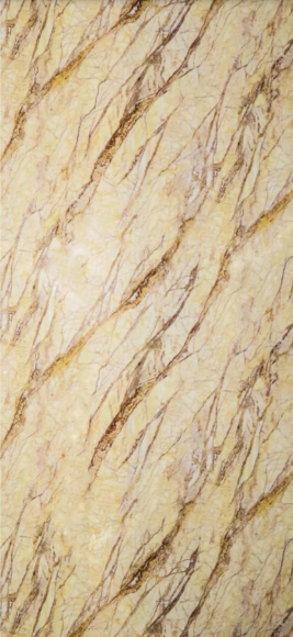 A close-up of a Brown Rainforest Gold with a Glossy finish Decorative Laminate available at Material Depot in Bangalore