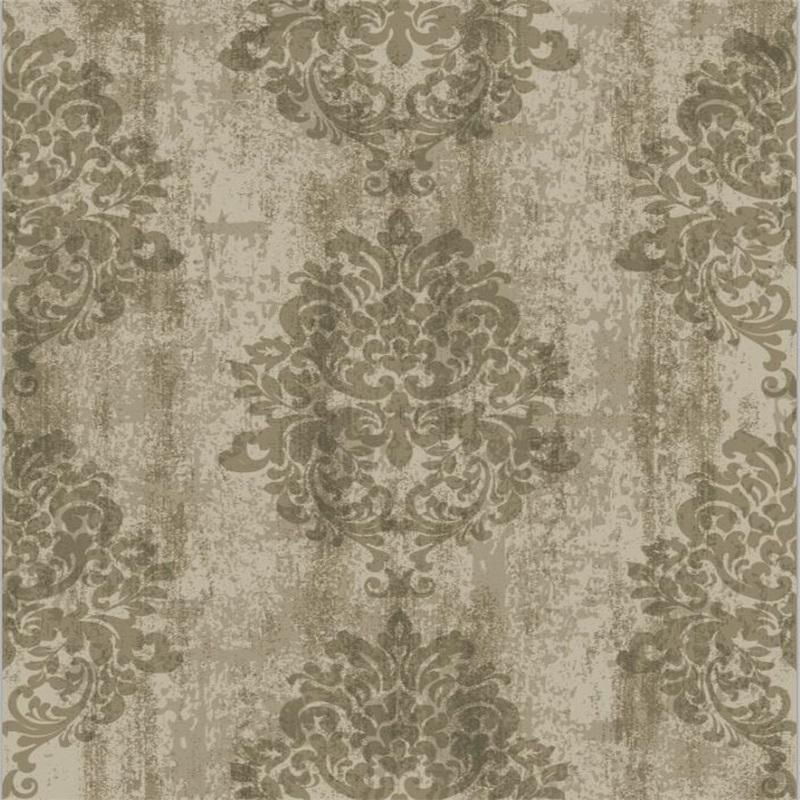 2003 | 10 Meter x 21 Inches Damask Look Non Woven Wallpaper - 57.41 Sq. Ft Image 01