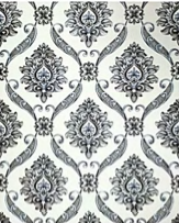 A close-up of a920041 | 10 Meter x 21 Inches Damask Look Wallpaper - 57.41 Sq. Ft.  available at Material Depot in Bangalore