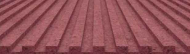 Stone Finish Red MDF Louvers/Panels | 8 ft x 4 ft - 12 mm | 1006 | Image 01