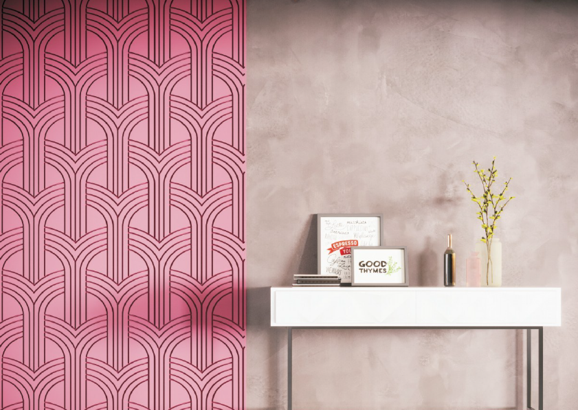 Patterned Finish Red Decorative Wall Panel/Panels | 8 ft x 4 ft - 8 mm | 2011 | Image 02