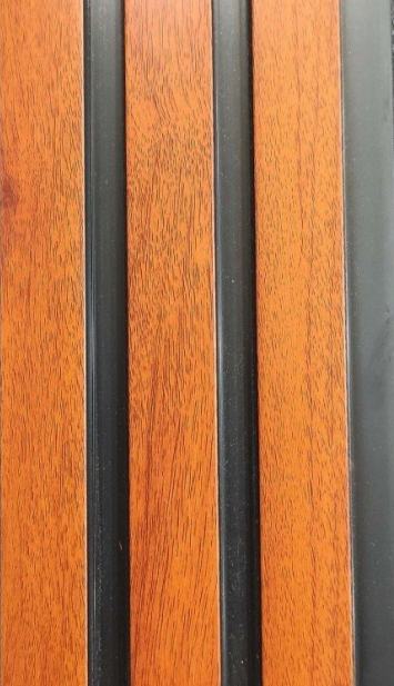 Wood Finish Brown Charcoal Louvers/Panels | 9.2 ft x 5 inch - 12 mm | CB 107 | Image 01