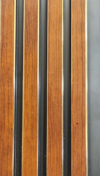 Wood Finish Brown Charcoal Louvers/Panels | 9.2 ft x 5 inch - 12 mm | CB 116 | Image 01