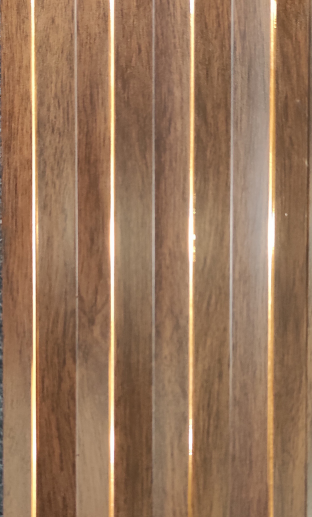 Wood Finish Brown Charcoal Louvers/Panels | 9.2 ft x 5 inch - 12 mm | CB 117 | Image 01