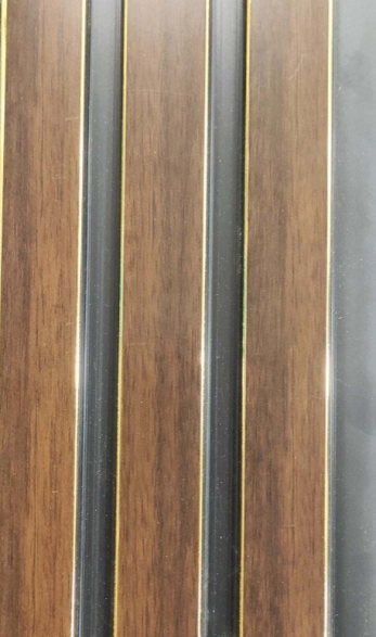 Wood Finish Brown Charcoal Louvers/Panels | 9.2 ft x 5 inch - 12 mm | CB 127 | Image 01