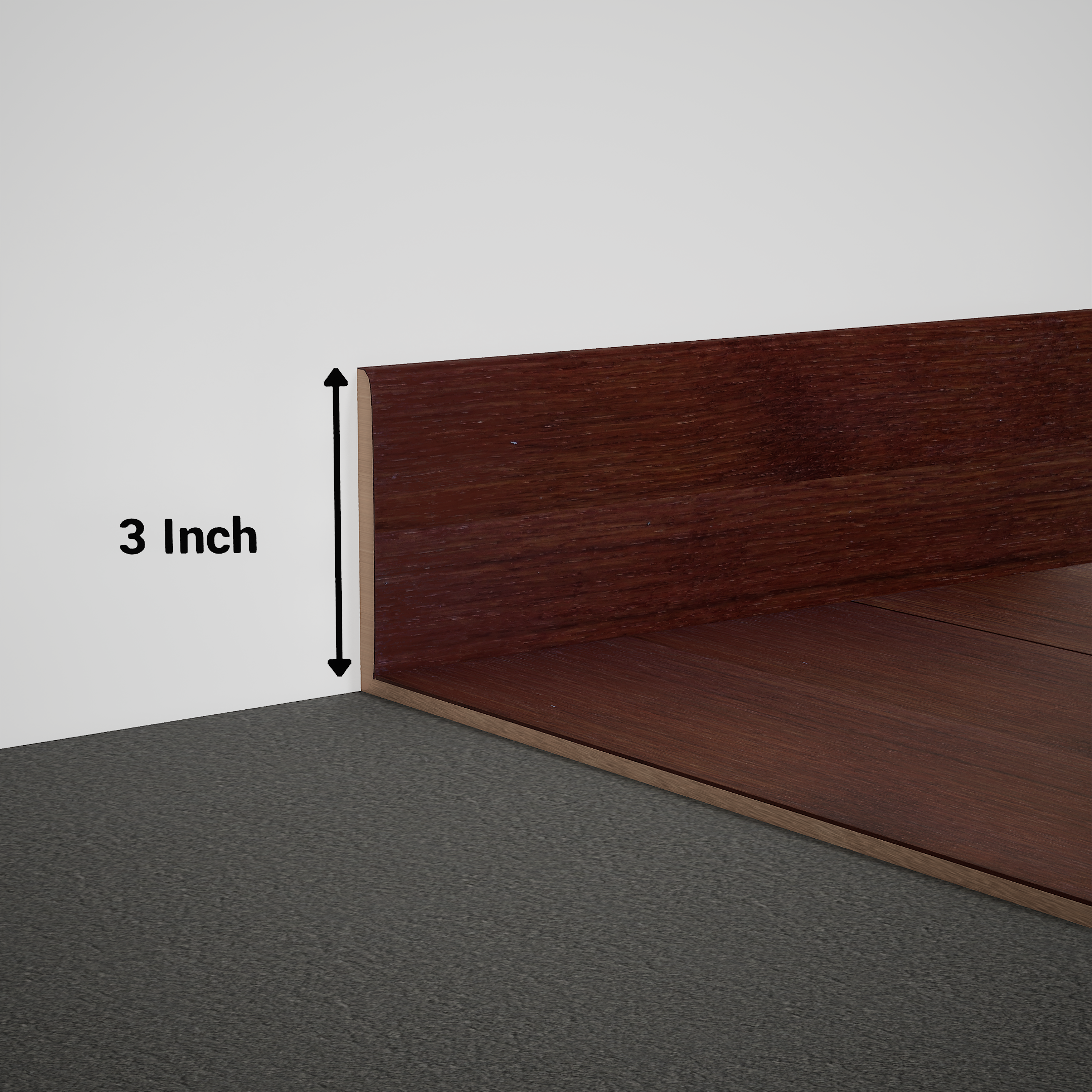 Product Image for Skirting 8 ft x 3 inch - 18 mm PM 00593 R | Image - 1