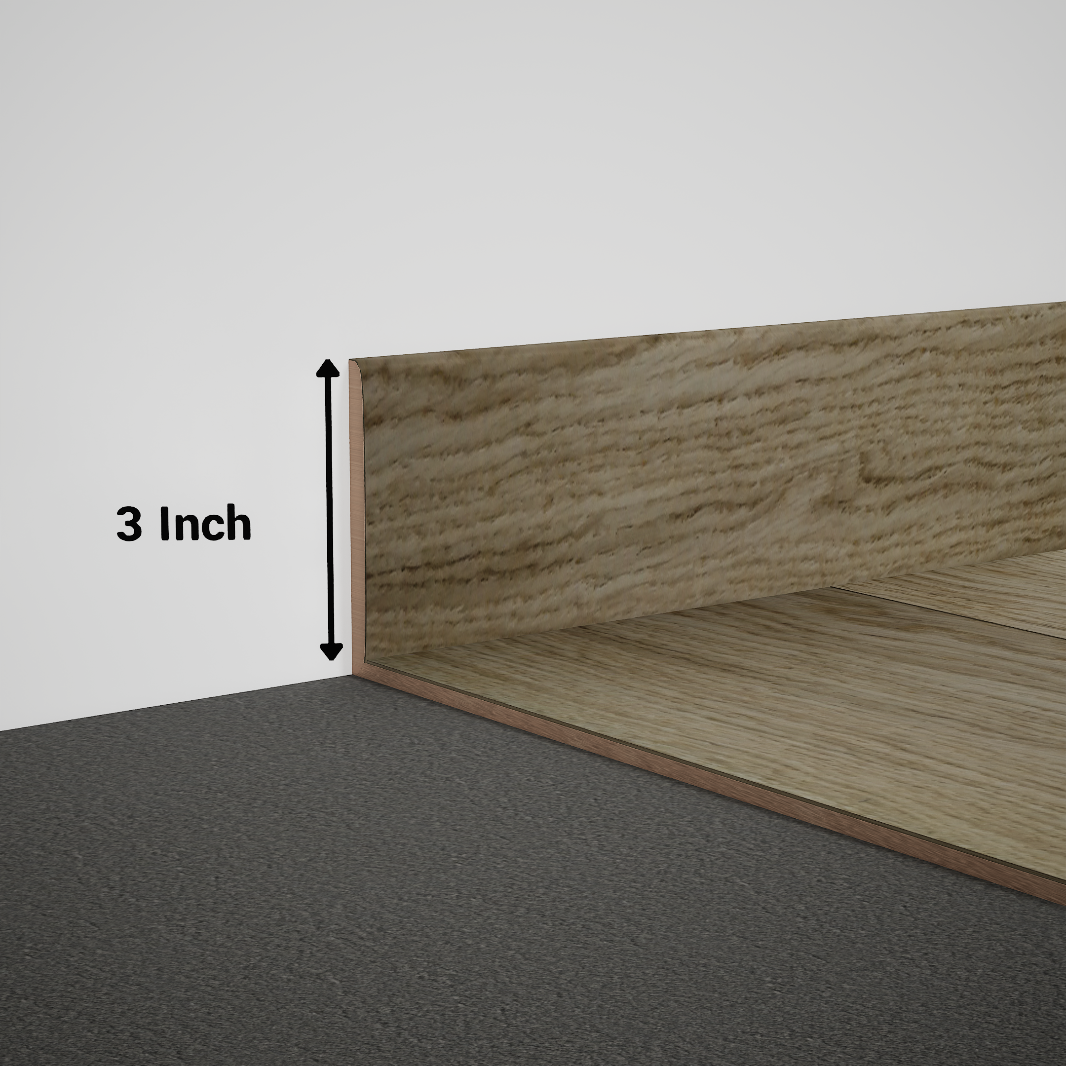 Product Image for Skirting 8 ft x 3 inch - 18 mm PM 00555 R | Image - 1