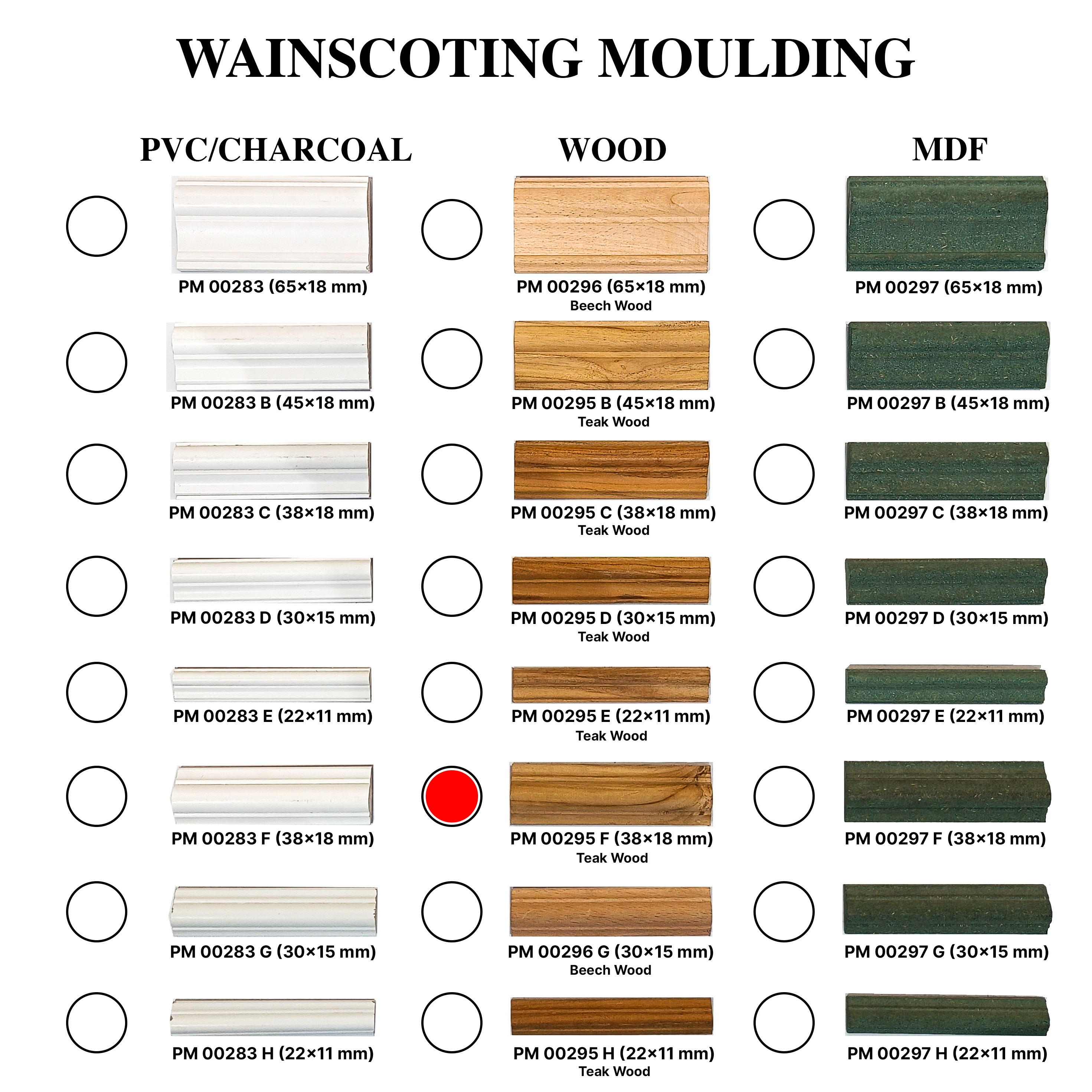 Product Details for Wood Wall Moulding PM 00295 F | Image - 4