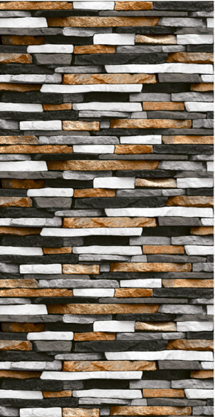 TL 01551 Brown & Black 12 x 18 Inch Sugar Finish High Depth Elevation Ceramic Wall Tile - 8 mm| Image 2