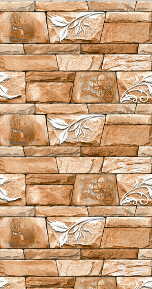 TL 01549 Dun Brown 12 x 18 Inch Sugar Finish High Depth Elevation Ceramic Wall Tile - 8 mm| Image 2