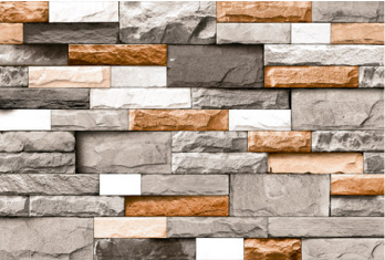 TL 01553 Dim Grey & Brown 12 x 18 Inch Sugar Finish Random High Depth Elevation Ceramic Wall Tile - 8 mm| Image 1