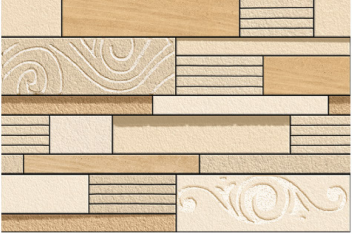 TL 01568 Beige 12 x 18 Inch Sugar Finish Random High Depth Elevation Ceramic Wall Tile - 8 mm| Image 1