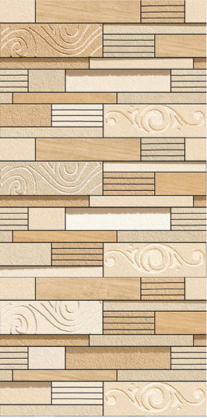 TL 01568 Beige 12 x 18 Inch Sugar Finish Random High Depth Elevation Ceramic Wall Tile - 8 mm| Image 2