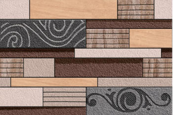 TL 01569 Tan Brown 12 x 18 Inch Sugar Finish Random High Depth Elevation Ceramic Wall Tile - 8 mm| Image 1