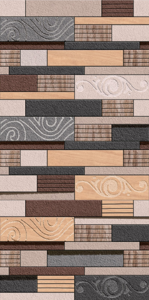 TL 01569 Tan Brown 12 x 18 Inch Sugar Finish Random High Depth Elevation Ceramic Wall Tile - 8 mm| Image 2