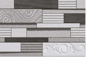 TL 01571 Grey 12 x 18 Inch Sugar Finish Random High Depth Elevation Ceramic Wall Tile - 8 mm| Image 1