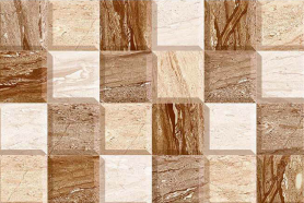 TL 00667 B Camel Brown Highlighter 12 x 18 inch Glossy Finish Digital Ceramic Wall Tile - 6 mm| Image 1