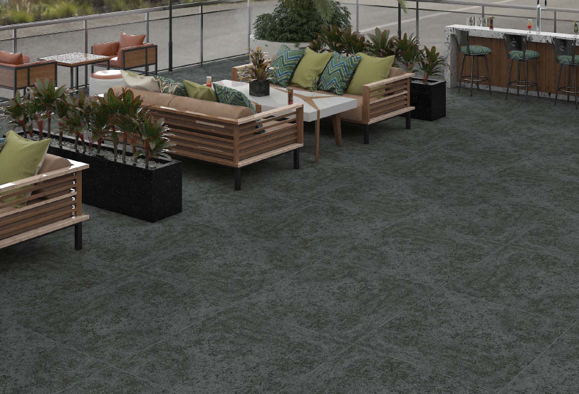 TL 00005 Alaska Ebony 600 x 600 mm Punch Look Matte Finish Anti Skid Outdoor Vitrified Parking Tile - 12 mm| Image 2