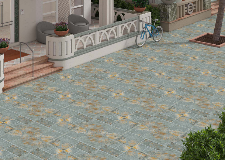 TL 00010 Venice Stone 600 x 600 mm Punch Look Matte Finish Anti Skid Outdoor Vitrified Parking Tile - 12 mm| Image 2