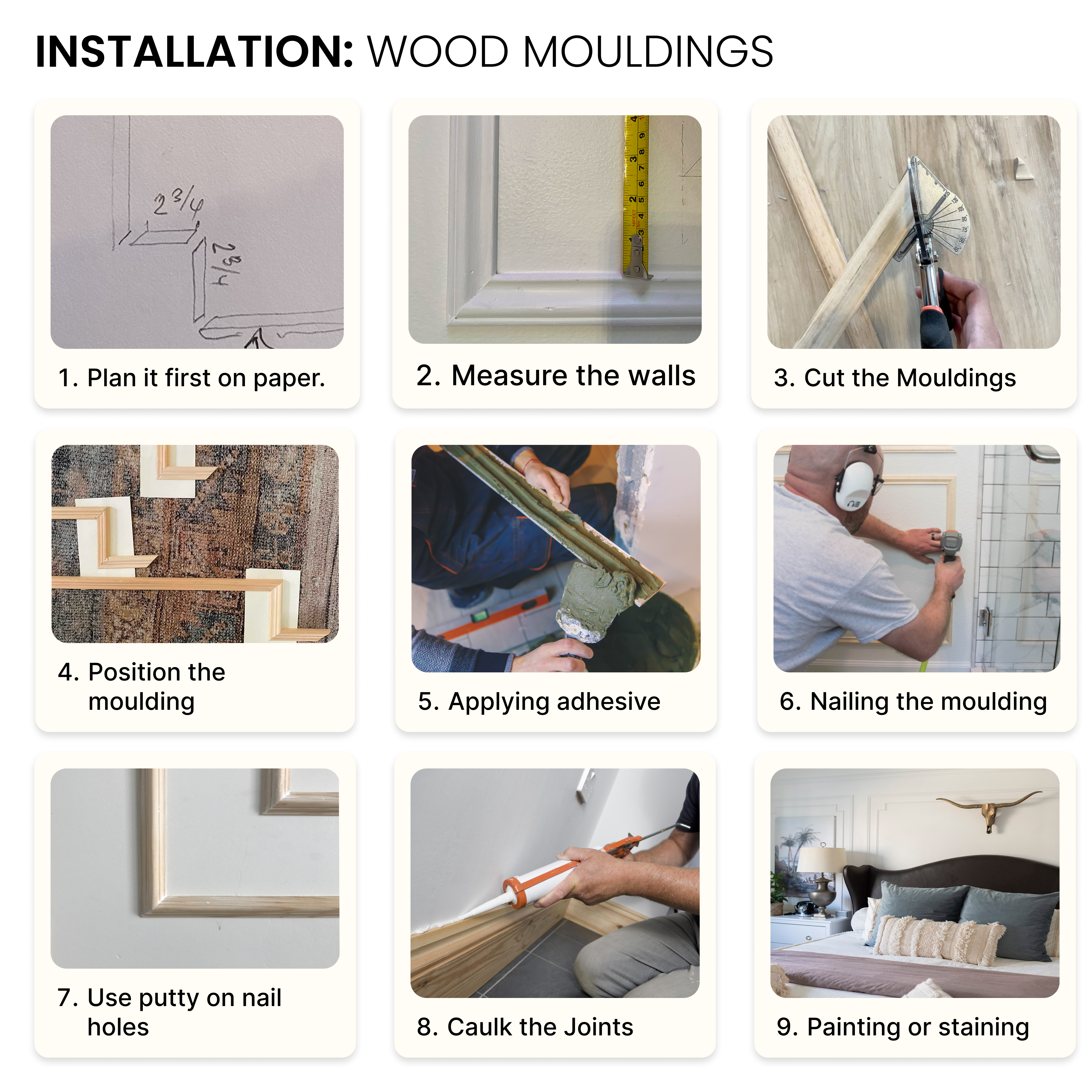 Installation Image for Wood Wall Moulding PM 00296 B | Image - 4