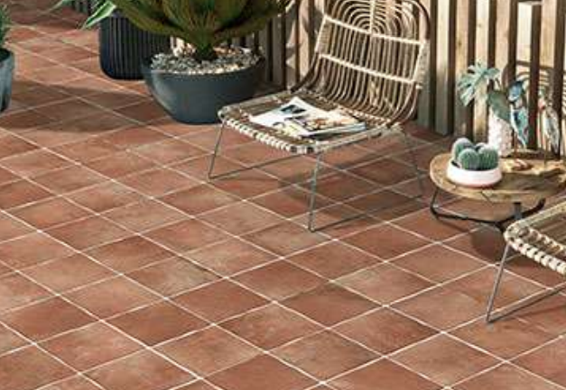 Subway Wall & Floor Tile TL 05261 G Heritage Square Tiara Terracotta 8 x 8 inch Vitrified Matte Finish - 11 mm | 30 Random Faces | Suitable for Living Room, Accent / Feature Walls, Bathroom, Kitchen Wall & Backsplashes | Image 6