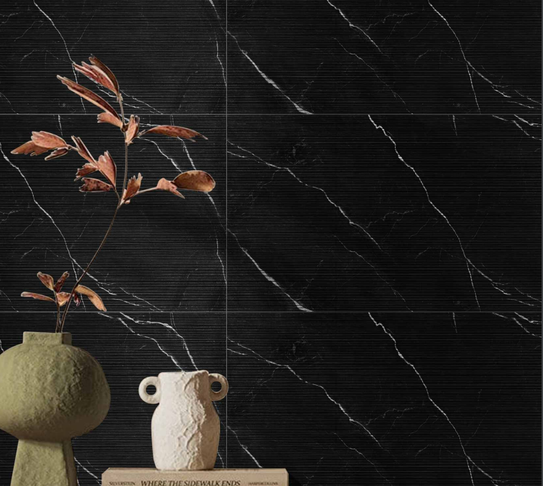 TL 00682 Black Matte Finish 4 ft x 2 ft Matte Finish Vitrified Wall Tile - 9 mm | Image 5