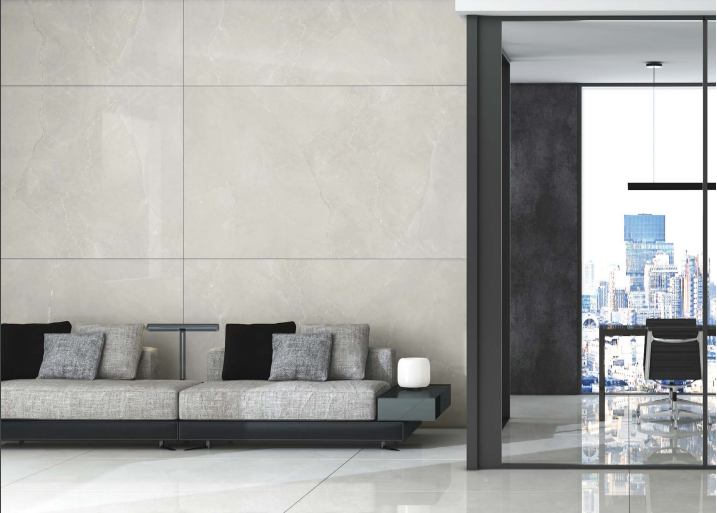 TL 03532 Spring Grey Glossy Finish 6 ft x 4 ft Endless Glazed Vitrified Floor Tile - 9 mm (Random 3) | Image 3