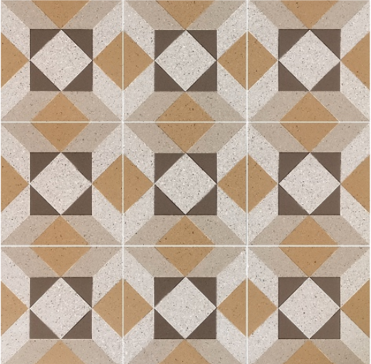 CFM2020008 Motif Series Millenium Beige 200x200 mm GVT Vitrified Colour Tile - 9 mm| Image 1